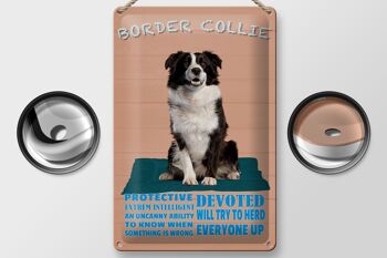 Plaque en étain indiquant 20x30cm Protection du chien Border Collie 2
