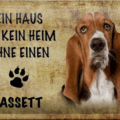 Metal sign Bassett 30x20cm House is not a home without