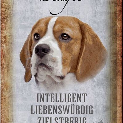 Blechschild Spruch 20x30cm Beagle Hund