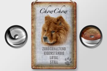 Plaque en étain disant 20x30cm Chow Chow Dog Loyal 2