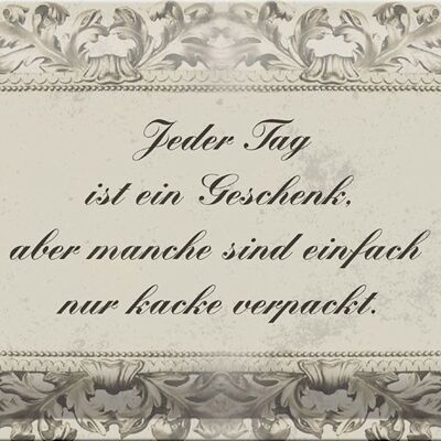 Blechschild Spruch 30x20cm Jeder Tag ist ein