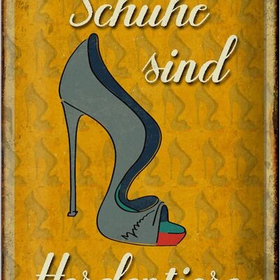 Blechschild Spruch 20x30cm Schuhe sind Herdentiere