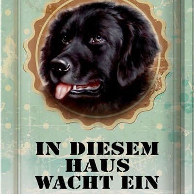 Blechschild Hund 20x30cm diesem Haus wacht Neufundländer