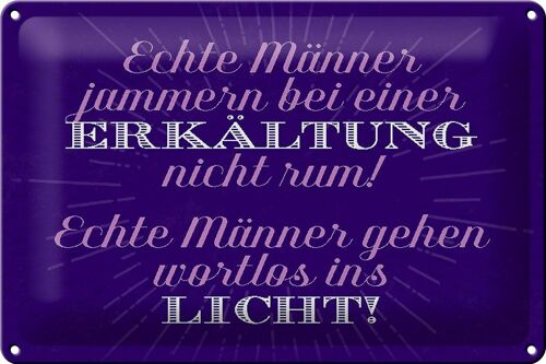 Blechschild Spruch 30x20cm echte Männer jammern nicht