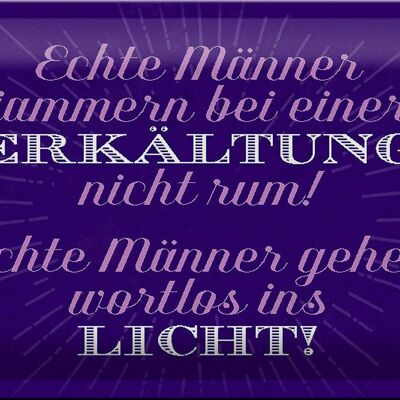 Blechschild Spruch 30x20cm echte Männer jammern nicht