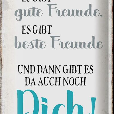 Blechschild Spruch 20x30cm gibt gute Freunde auch noch Dich