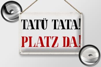 Plaque en tôle disant 30x20cm Tatü Tata Platz da 2