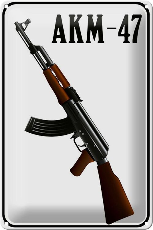 Blechschild Gewehr 20x30cm Kalaschnikow AKM-47
