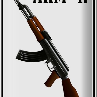 Metal sign rifle 20x30cm Kalashnikov AKM-47
