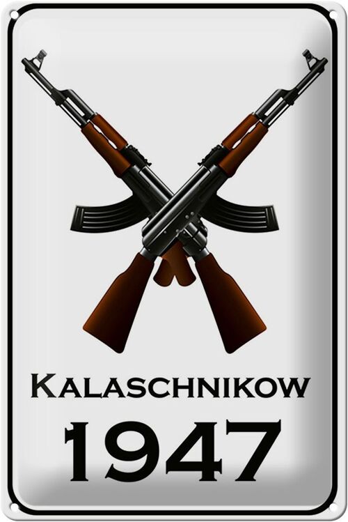 Blechschild Gewehr 20x30cm Kalaschnikow 1947