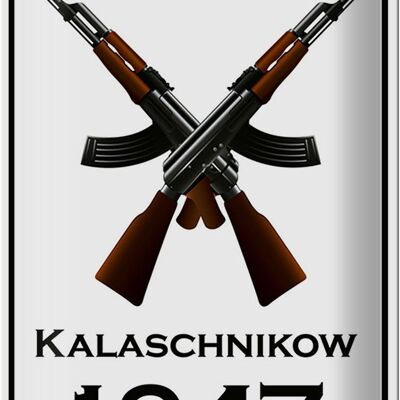 Targa in metallo fucile 20x30 cm Kalashnikov 1947