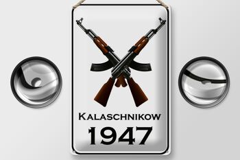 Plaque en tôle Fusil 20x30cm Kalachnikov 1947 2