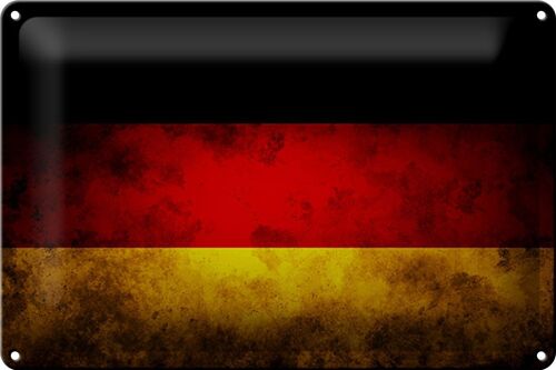 Blechschild Flagge 30x20cm Deutschland Fahne