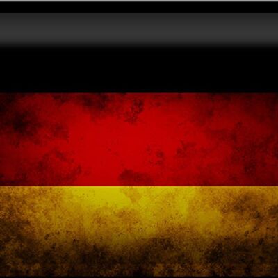 Targa in metallo bandiera 30x20 cm Bandiera della Germania