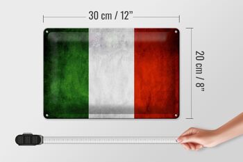 Drapeau en étain 30x20cm, drapeau italien 4