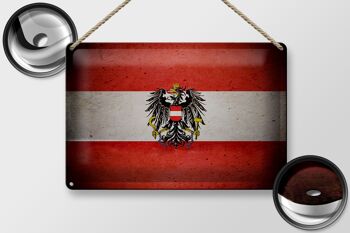 Drapeau en étain 30x20cm, drapeau autrichien, décoration murale 2