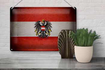 Drapeau en étain 30x20cm, drapeau autrichien, décoration murale 3