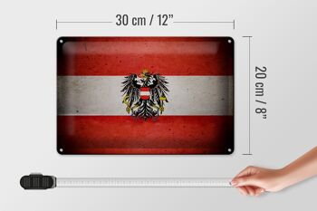 Drapeau en étain 30x20cm, drapeau autrichien, décoration murale 4