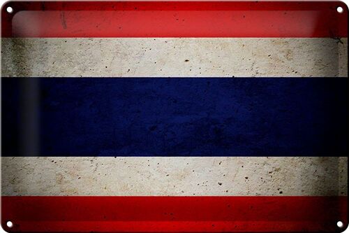 Blechschild Flagge 30x20cm Thailand Fahne Wanddeko