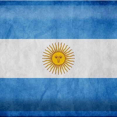 Cartel de chapa bandera 30x20cm bandera Argentina