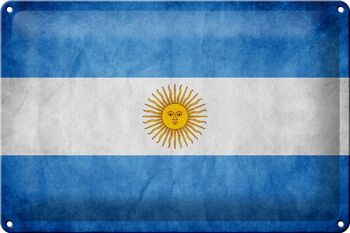 Drapeau en étain 30x20cm, drapeau argentin 1