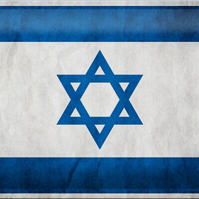 Bandera de cartel de hojalata 30x20cm decoración de pared con bandera de Israel