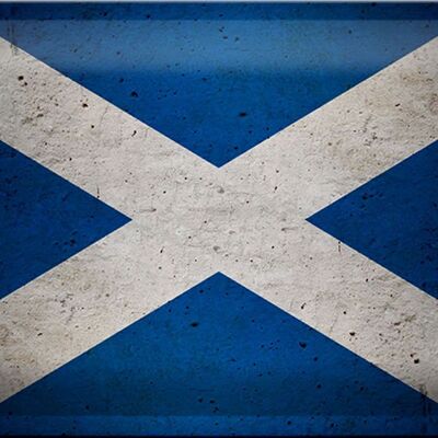 Targa in metallo bandiera 30x20 cm Bandiera della Scozia