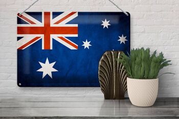 Drapeau en étain 30x20cm, drapeau australien 3