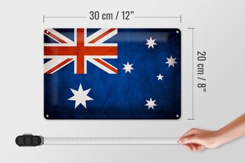Drapeau en étain 30x20cm, drapeau australien 4