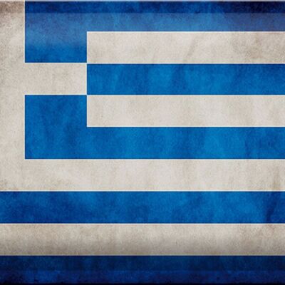 Targa in metallo bandiera 30x20 cm Bandiera della Grecia