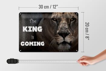 Plaque en tôle lion 30x20cm Le roi arrive 4