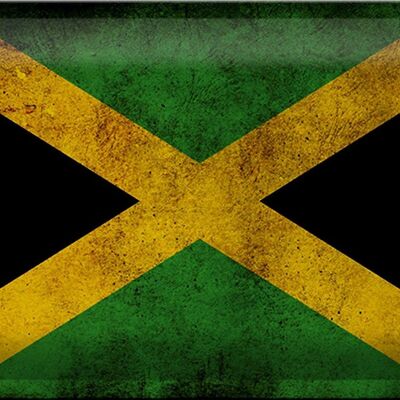 Targa in metallo bandiera 30x20 cm Bandiera Giamaica