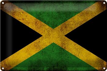 Drapeau en étain 30x20cm, drapeau de la Jamaïque 1