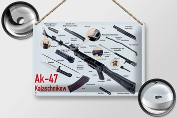 Plaque en tôle pour fusil 30x20cm AK-47 Kalachnikov, pièces détachées 2