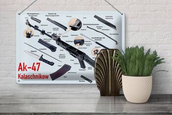 Plaque en tôle pour fusil 30x20cm AK-47 Kalachnikov, pièces détachées 3