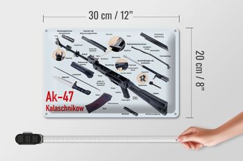 Plaque en tôle pour fusil 30x20cm AK-47 Kalachnikov, pièces détachées 4