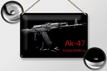 Plaque en tôle Fusil 30x20cm AK-47 Kalachnikov 2