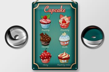 Plaque en tôle alimentaire 20x30cm Cupcake Framboise Chocolat 2