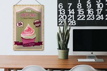 Plaque en tôle alimentaire 20x30cm Cupcake naturel Delicious home 3