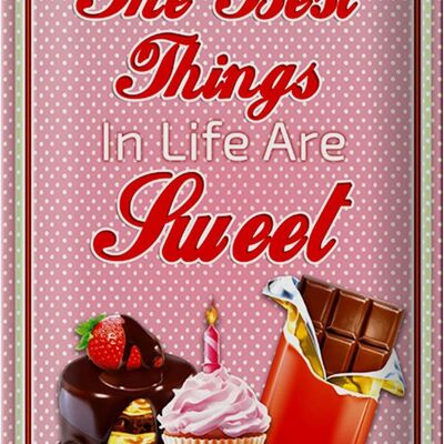 Blechschild Cupcake 20x30cm best things in life are sweet
