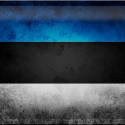 Bandera de cartel de hojalata 30x20cm bandera de Estonia