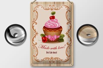 Plaque en étain alimentaire 20x30cm, prix du meilleur cupcake avec amour 2