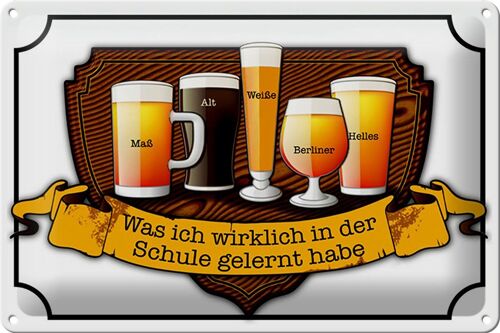 Blechschild Spruch 30x20cm Bier Maß Alt Weiße Berliner