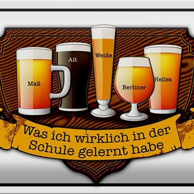 Blechschild Spruch 30x20cm Bier Maß Alt Weiße Berliner