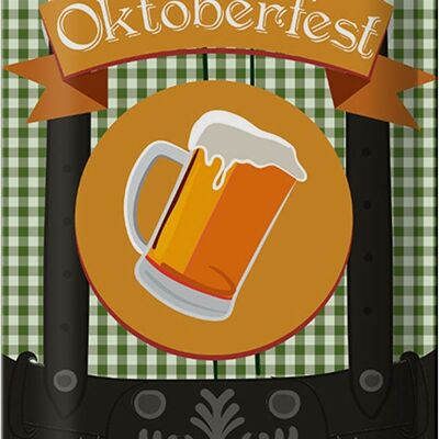 Targa in metallo 20x30 cm Birra Oktoberfest