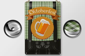 Plaque en tôle 20x30cm Bière Oktoberfest 2