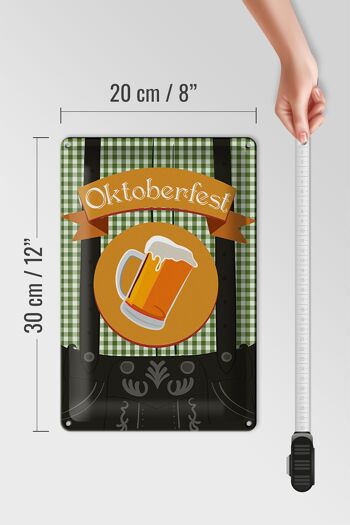 Plaque en tôle 20x30cm Bière Oktoberfest 4