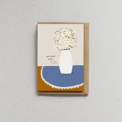 Carte avec enveloppe - Pique-nique - Acheter des fleurs