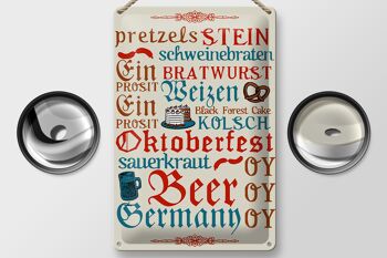 Panneau en étain indiquant 20x30cm Oktoberfest Beer Wurst Allemagne 2