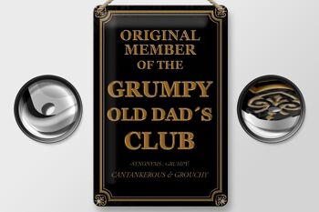 Panneau en étain disant 20x30cm Original Grumpy Old Dad's Club 2